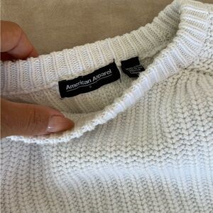 American apparel classic white knit sweater